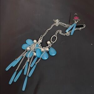 Paparazzi Dazzling Blue and Silver Necklace